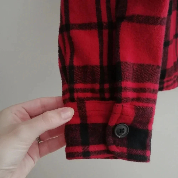 Abercrombie and Fitch Men's Heavyweight Flannel Plaid Shacket Shirt Jacket Small - Picture 9 of 15